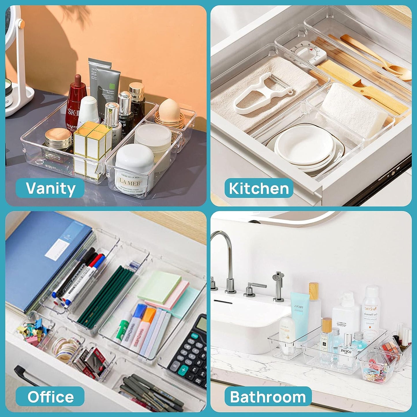 VersaClear Drawer Organizer Set